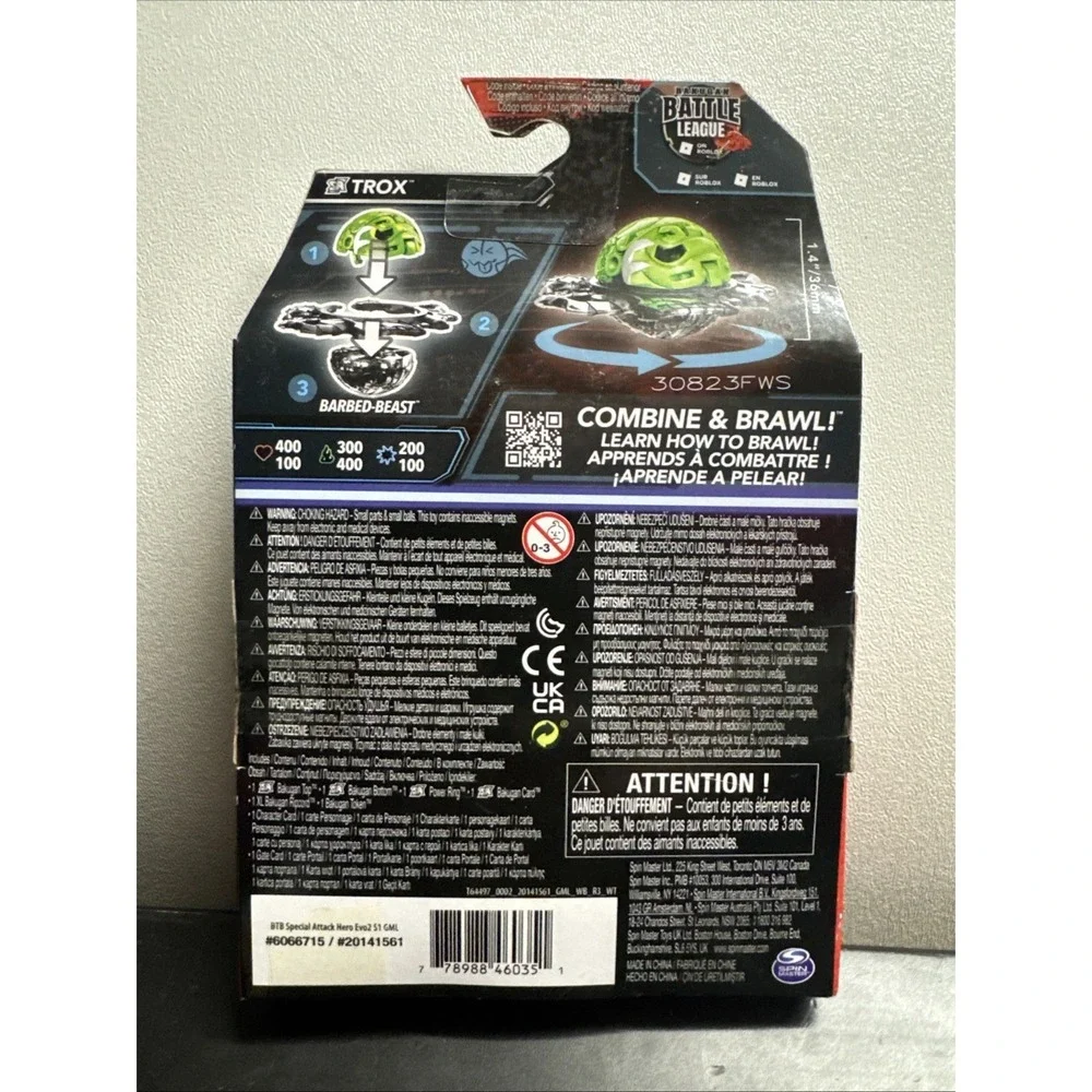 Bakugan Special Attack Trox Action Figure‎ New